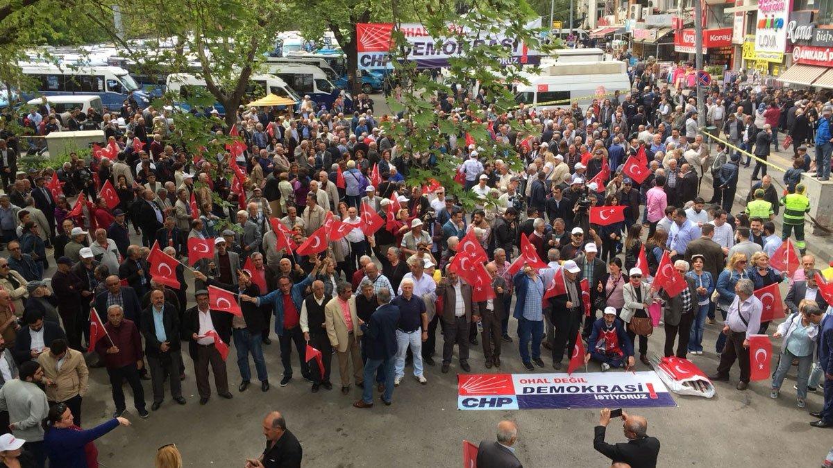 Ankara'da OHAL eylemi 