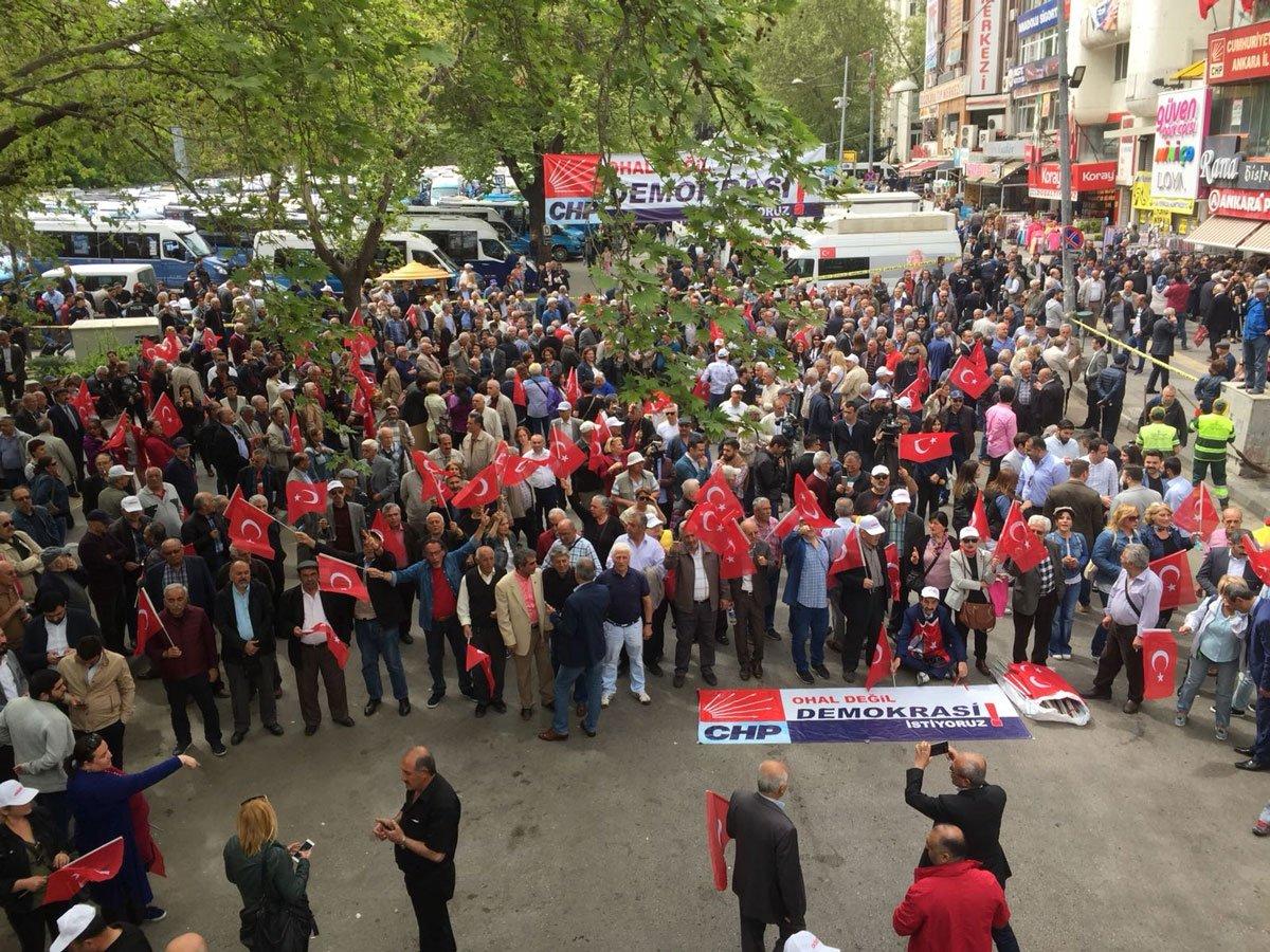 Ankara'daki OHAL eylemi