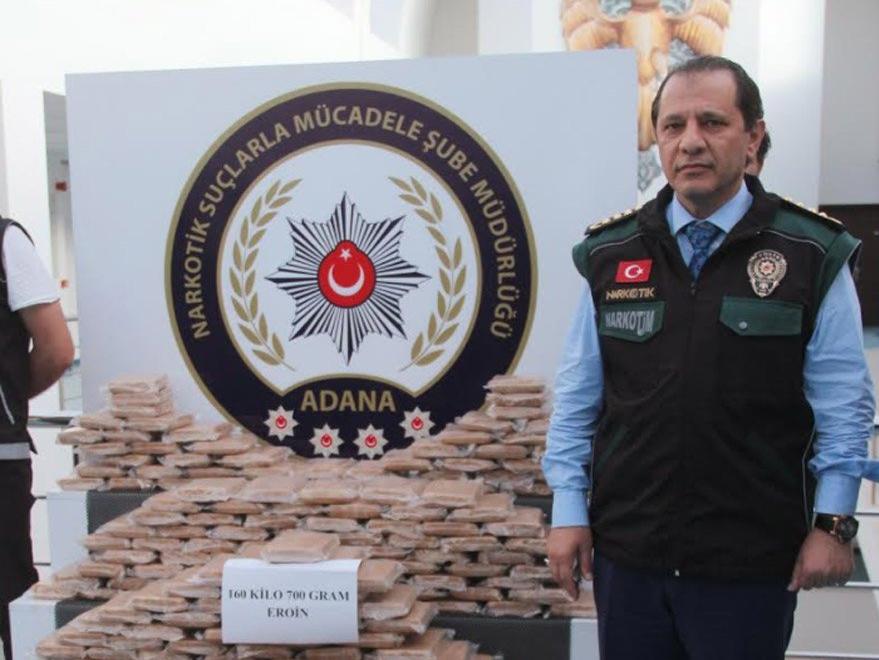 Adana'da 117 kilo eroin elegeçirildi
