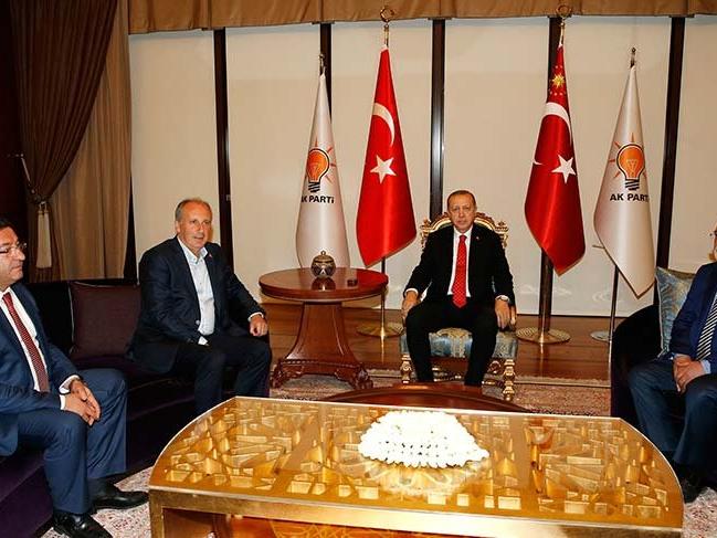 Erdoğan-İnce görüşmesindeki koltuk detayı!