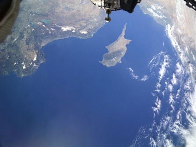 Uzaydan Kıbrıs'ı böyle görüntüledi
