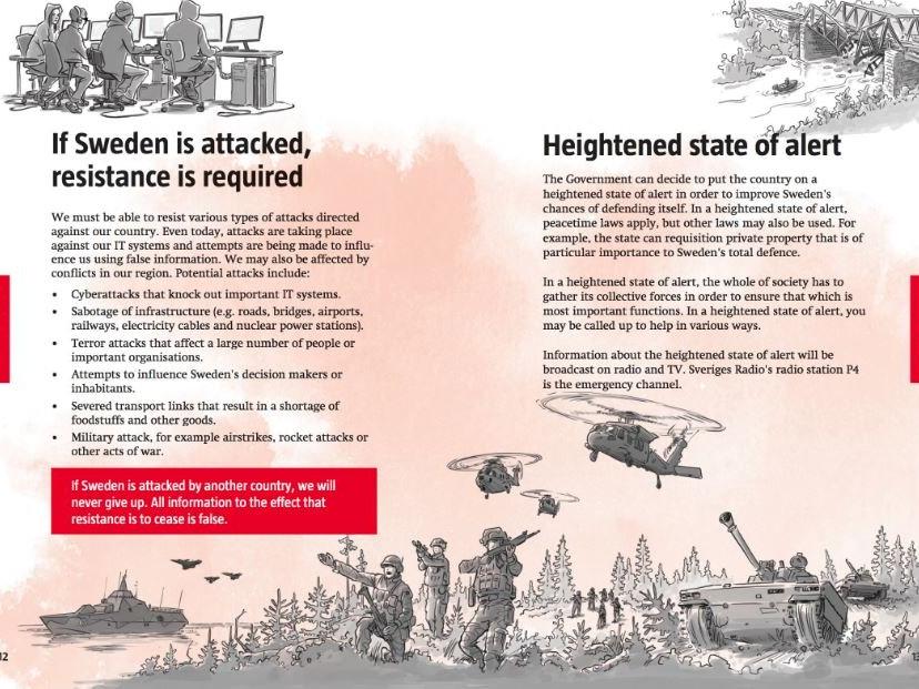 İsveç'ten her eve, "Savaş çıkarsa ne yapalım" broşürü