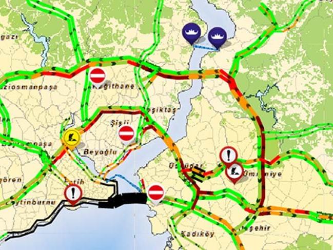 İstanbul'da miting trafiği