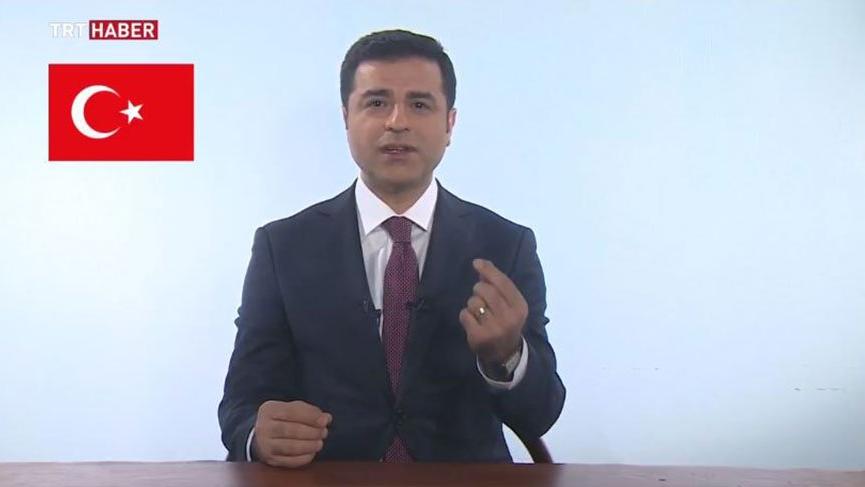Selahattin Demirtaş TRT'de propaganda konuşması yaptı