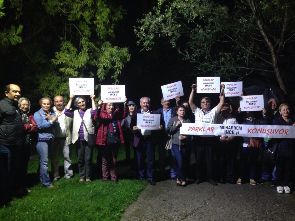 Ankara'da vatandaşlardan 'Parklar Muharrem İnce'yi konuşuyor' etkinliği