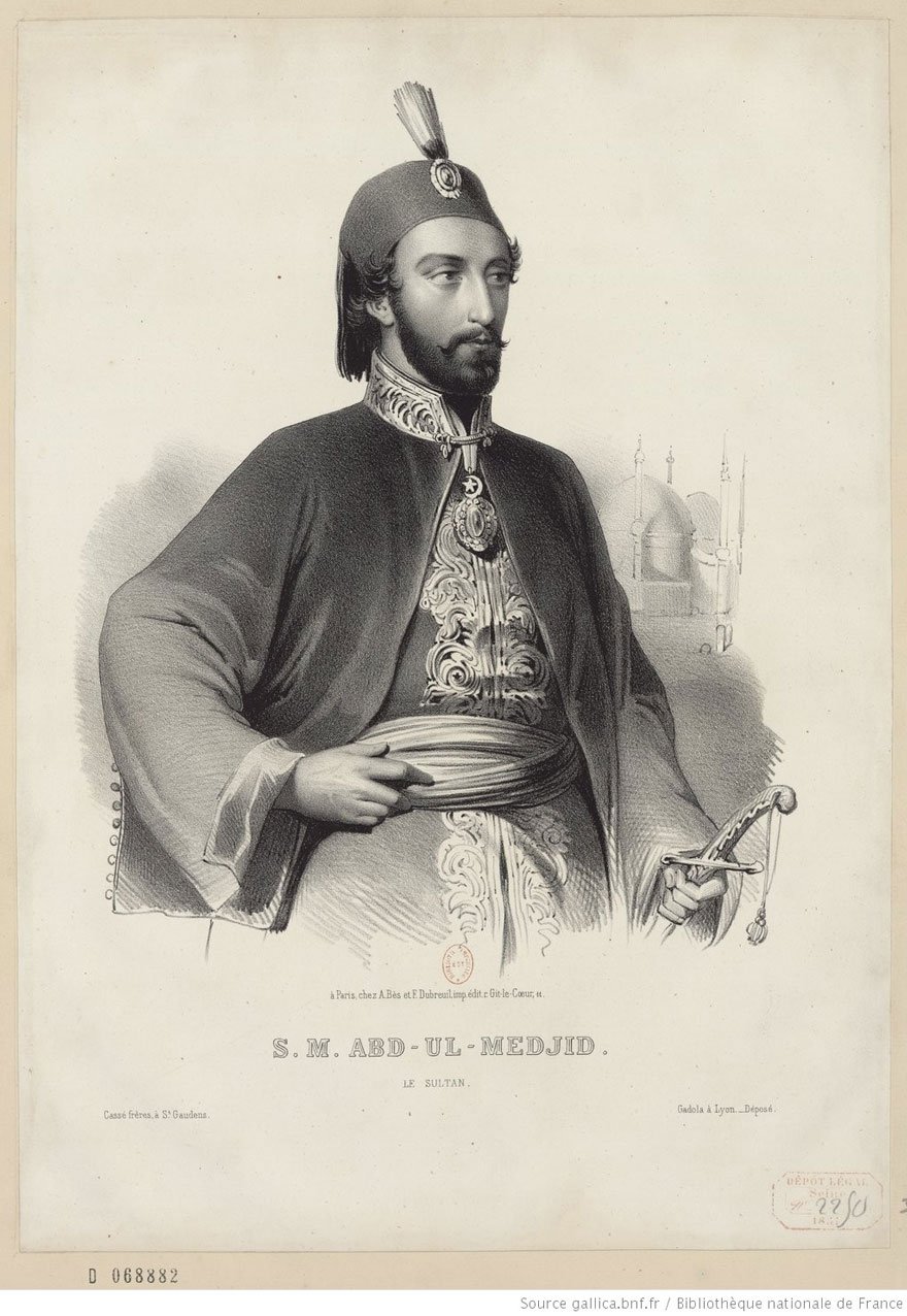 Tanzimat Fermanı’nı ilan eden Sultan Abdülmecit. 