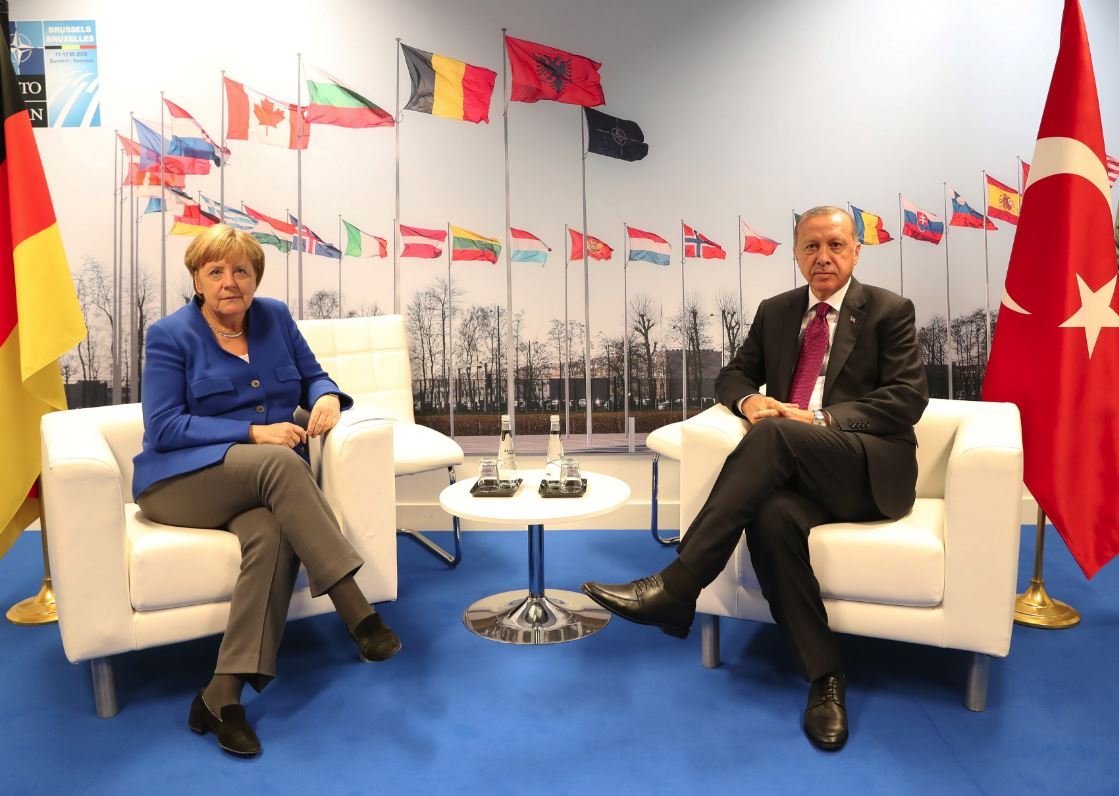 Erdoğan ve Almanya Başbakanı Merkel 11 Temmuz'da Brüksel'de bir araya gelmişti.