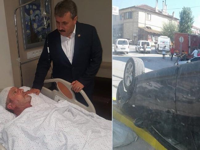 Mustafa Destici'nin ağabeyi kazada yaralandı