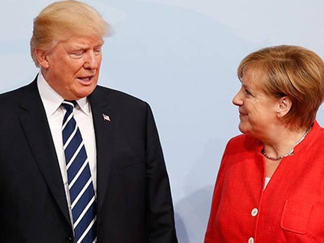 Trump, Merkel ve Macron'la görüştü
