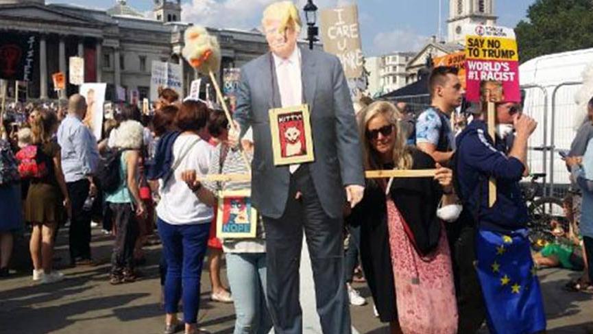 Trump, İngiltere'de böyle protesto edildi