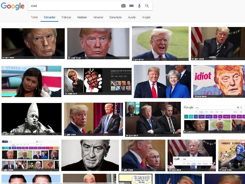 Google'da enayi diye aratan şaşkına döndü... Trump'ı protesto ettiler