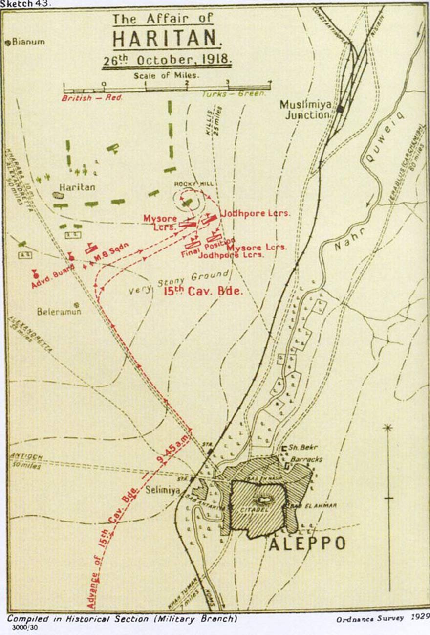 Haritan Olayı olarak adlandırılan Katma Savaşı haritası.