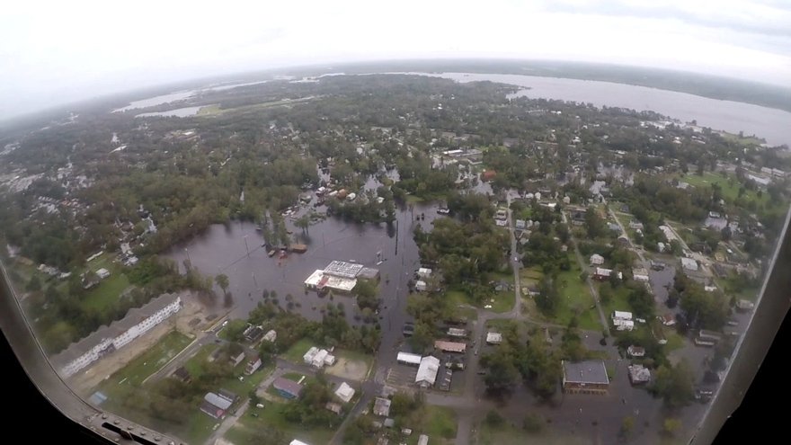 Sel yaşanan alanlar havadan böyle görüntülendi. Reuters