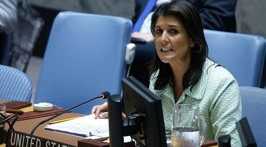ABD'nin temsilcisi Haley Esad'ın hava saldırılarını eleştirdi. AA