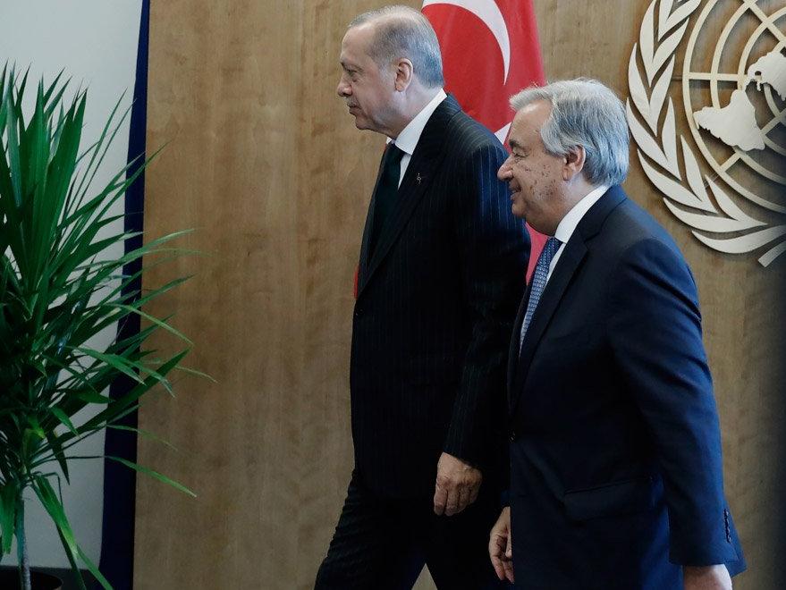 Erdoğan, BM Genel Sekreteri ile görüştü! Gündem Suriye'deki çatışmasızlık