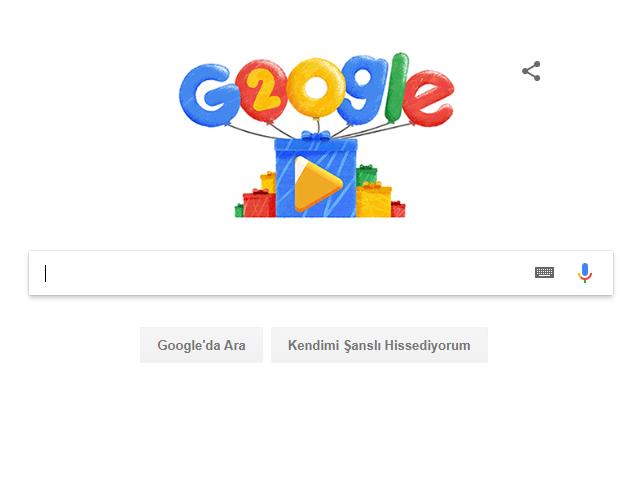 Google 20. yaşını Doodle'la kutluyor! İşte Google yaş günü Doodle ve videosu...