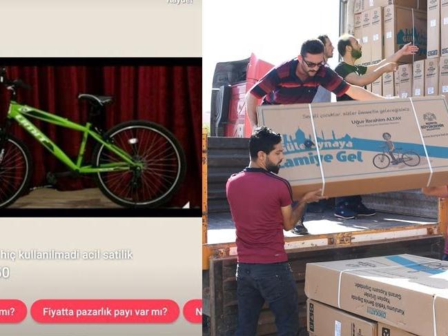 Namaz kılıp alınan bisikletler satılığa çıkarıldı