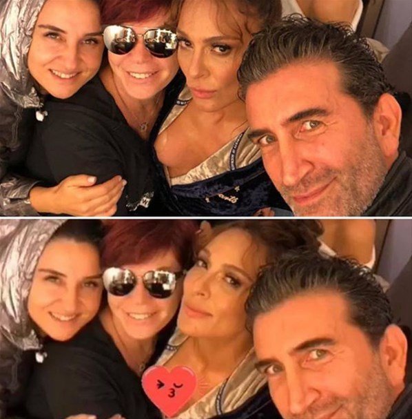 Emel Müftüoğlu geçen hafta Ziynet Sali ile bir fotoğraf paylaşmış ama Sali'nin göğsü göründüğü için emoji koyup yeniden paylaşmıştı...