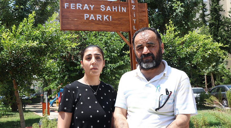 Cinayete kurban giden Feray Şahin anne ve babası kızlarının adının verildiği parkta karara isyan etti. Foto: İHA