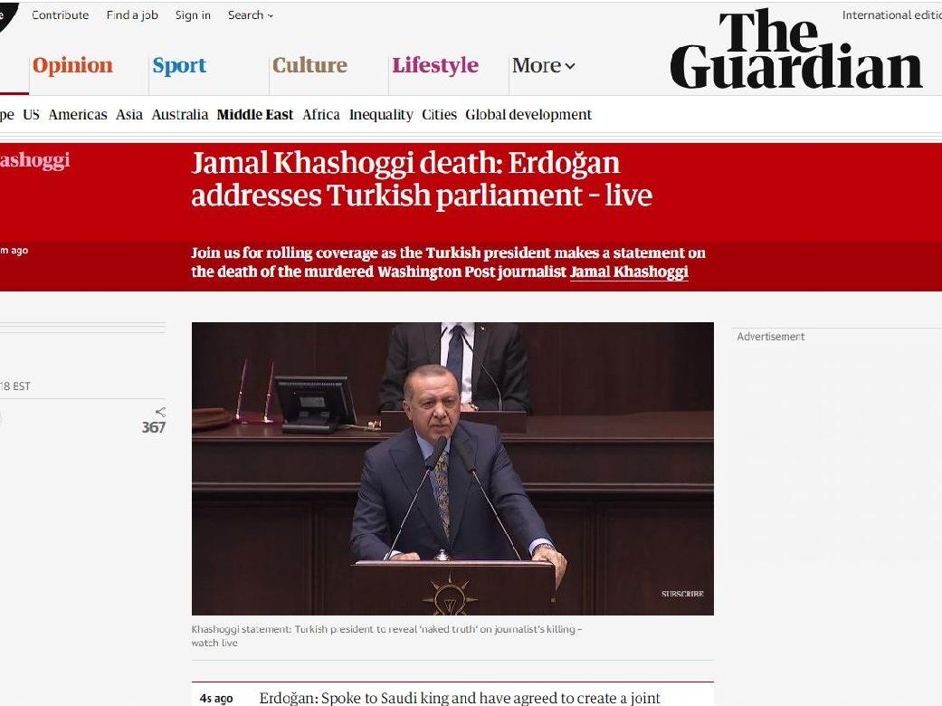 Erdoğan Kaşıkçı olayını anlattı dünya canlı izledi... Guardian: Bazı detayları açıklamadı