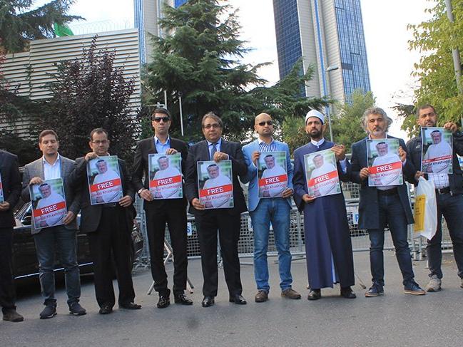 Başkonsolosluk önünde 'kayıp gazeteci' için eylem