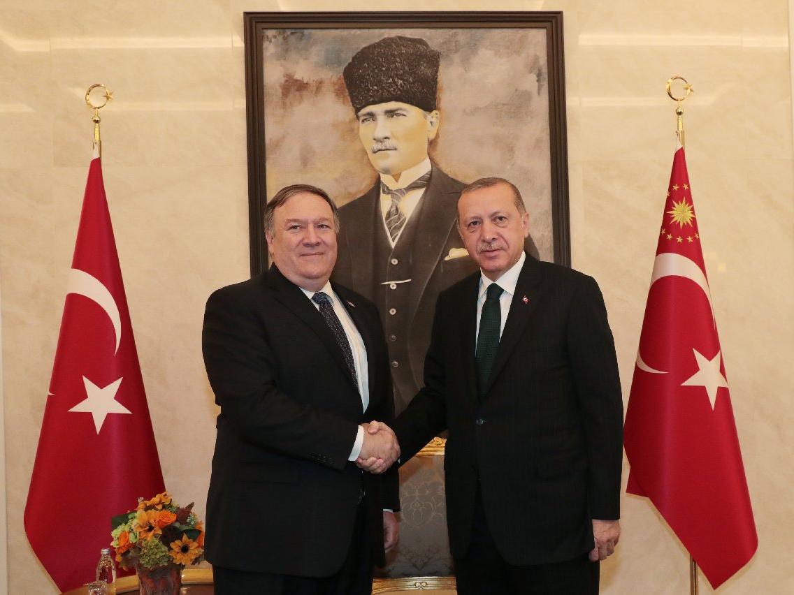 ABD Dışişleri Bakanı Pompeo Cumhurbaşkanı Erdoğan ile görüştü