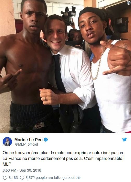 Fransız siyasetçi Le Pen, Macron'u Twitter üzerinden çok sert bir dille eleştirdi.