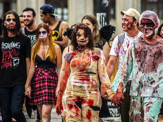 Brezilya'da zombie yürüyüşü yapıldı