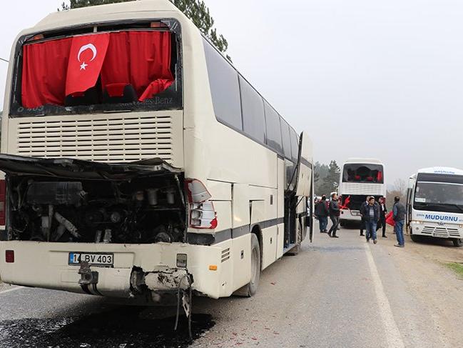 Öğrencileri taşıyan gezi otobüsleri kaza yaptı: 11 yaralı