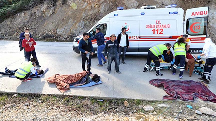 Trabzon'da korkunç kaza! Yaralılar var