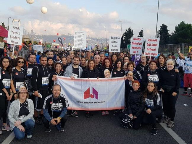 Avrasya Maratonu'nda 'Sağlıkta şiddet sona ersin' mesajı