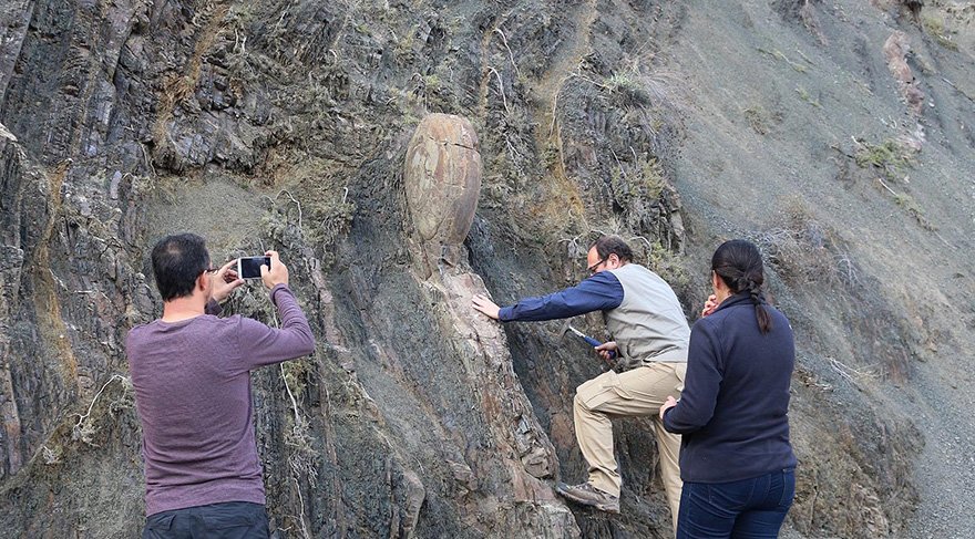 Kaya yüzeyindeki çatlaklar nedeniyle müzeye taşınamadı. Foto: DHA
