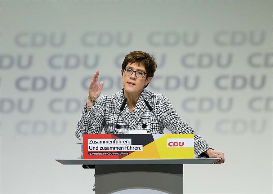 FOTO: AA-Almanya Hristiyan Demokrat Birlik Partisinin (CDU) yeni Genel Başkanı Annegret Kramp-Karrenbauer oldu. 