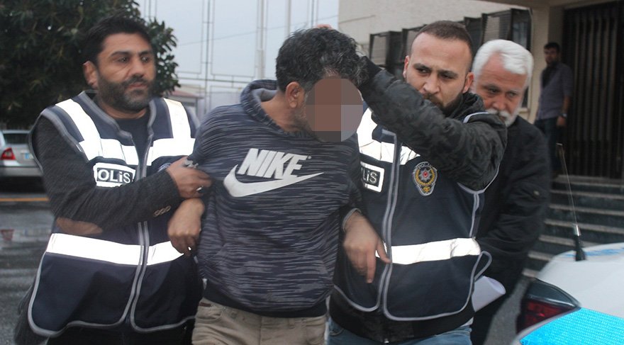 Küçük Miraç'ı döverek öldüren T.B. tutuklanarak ceza evine gönderildi. Foto: İHA