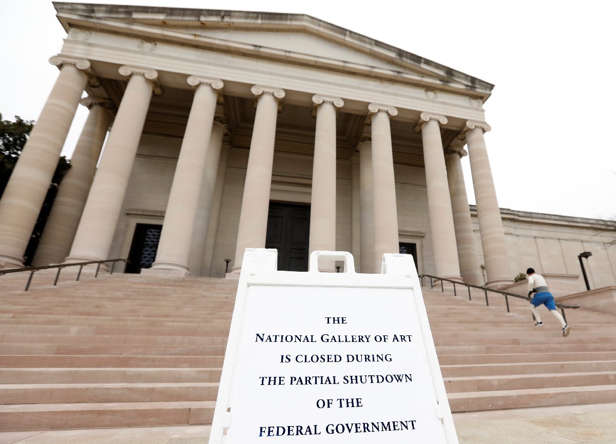 Başkent Washington DC'deki Ulusal Sanat Müzesi de hükümetin kapalı olmasından dolayı ziyaretçi kabul etmiyor. Fotoğraf: Reuters