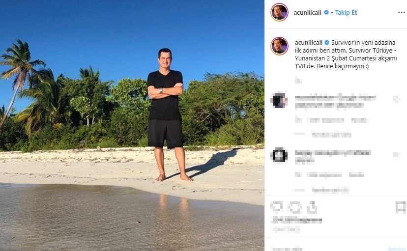 Survivor adasından ilk fotoğrafını paylaşan Ilıcalı, “Survivor'ın yeni adasına ilk adımı ben attım. Survivor Türkiye – Yunanistan 2 Şubat Cumartesi akşamı TV8'de. Bence kaçırmayın” ifadelerini kullanarak müjdeli haberi verdi.