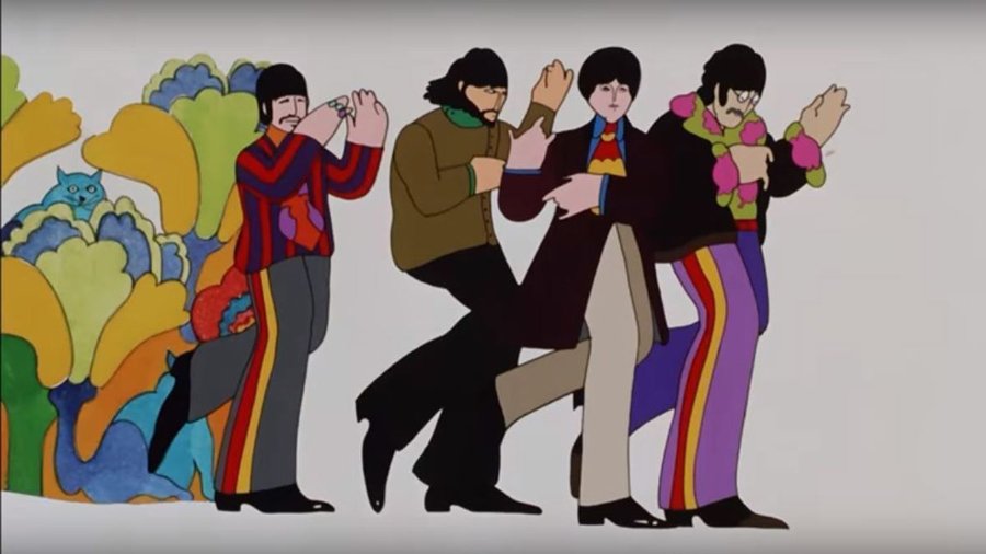 Beatles grubunun 1968'de yayınlanan animasyon filminden bir kare...