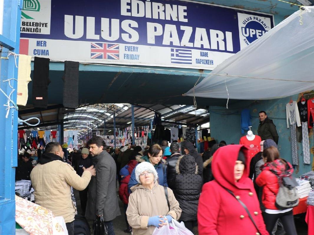 Edirne'de alışverişe gelen turist sayısı azaldı