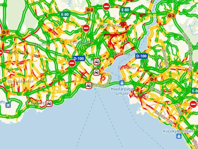 Kar yağışı sonrası İstanbul'da trafik durumu