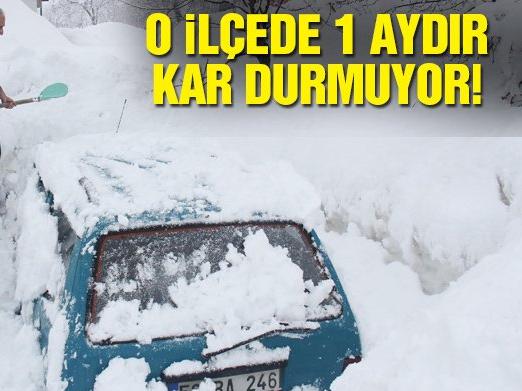 Tunceli'nin Ovacık ilçesinde 1 aydır kar yağıyor! Araçlar ve evler karda kayboldu...