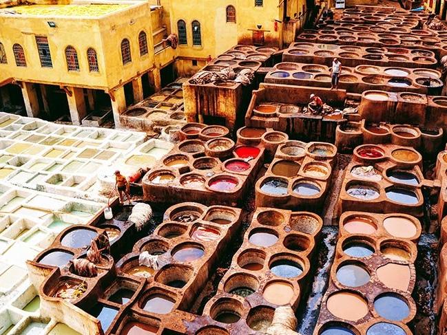 Fas'ın Fes şehrinin yüzlerce yıllık tabakhaneleri