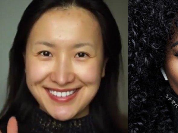 Koreli Yuyamika makyajla siyahi bir kadına dönüştü