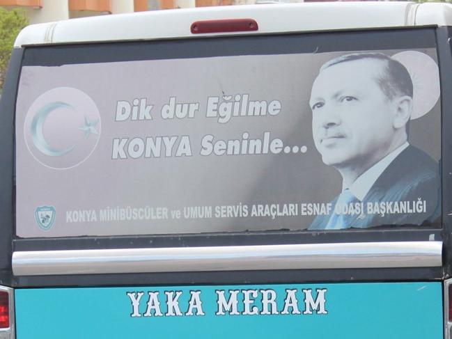 Konya minibüslerinde Erdoğan dönemi sona eriyor