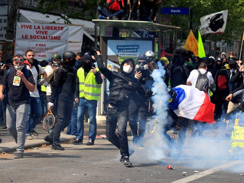 Fransa'da Sarı Yelekliler, 1 Mayıs'ta sokağa çıktı