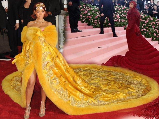 Cardi B MET Gala'da Rihanna'nın stilini taklit etti