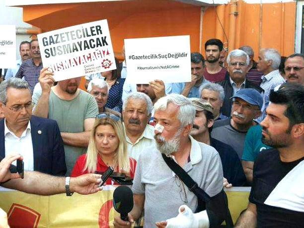 Antalya’daki gazeteciye saldırıya tepki