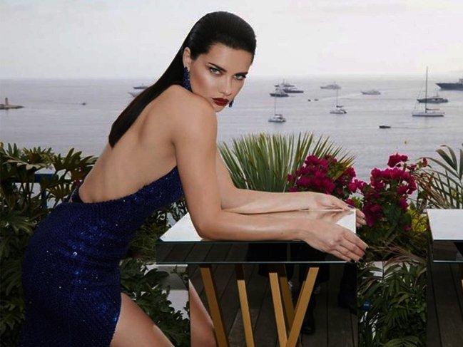 Adriana Lima 72. Cannes Film Festivali'ndeki stili ve aldığı kilolarla dikkat çekti