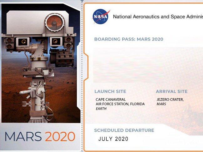 Mars 2020 isim yazdırma nasıl yapılır? Mars 2020 bileti alma ekranı...