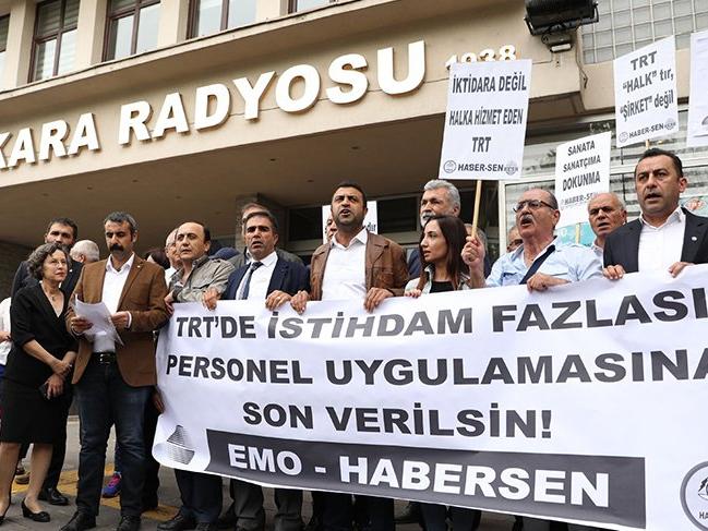 TRT’deki sürgün protesto edildi!