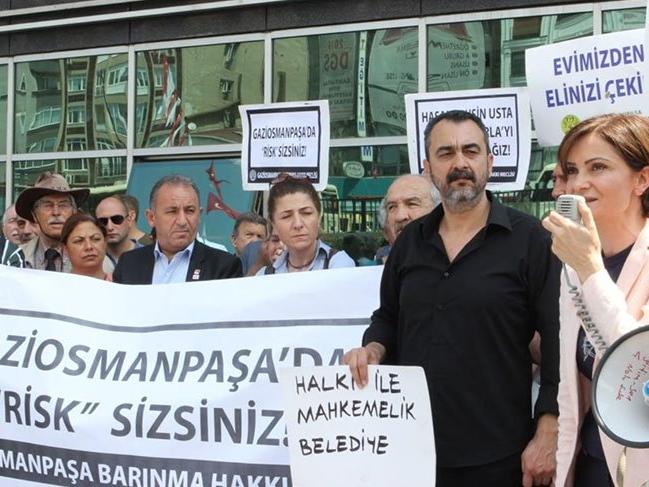 Gaziosmanpaşa'da kentsel dönüşüm protestosu